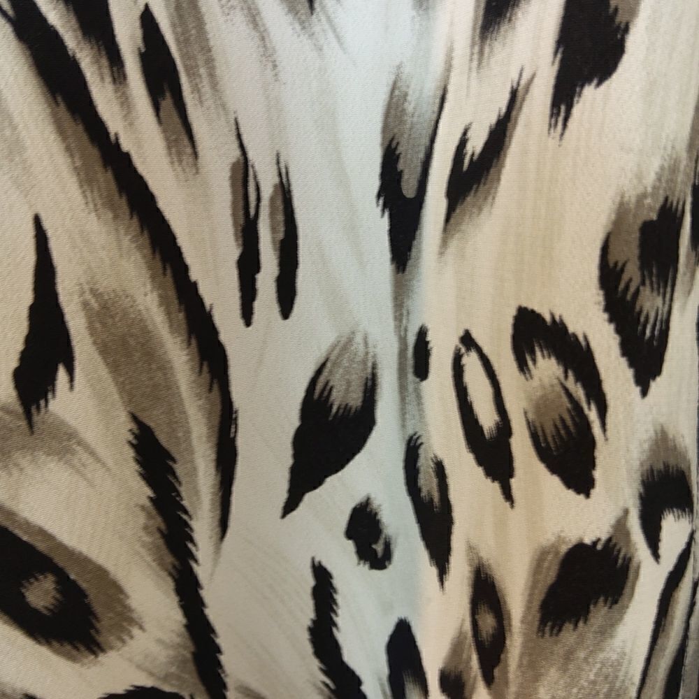 Caribe vintage black and charcoal gray animal print kimono with shoulder pads - Picture 6 of 10